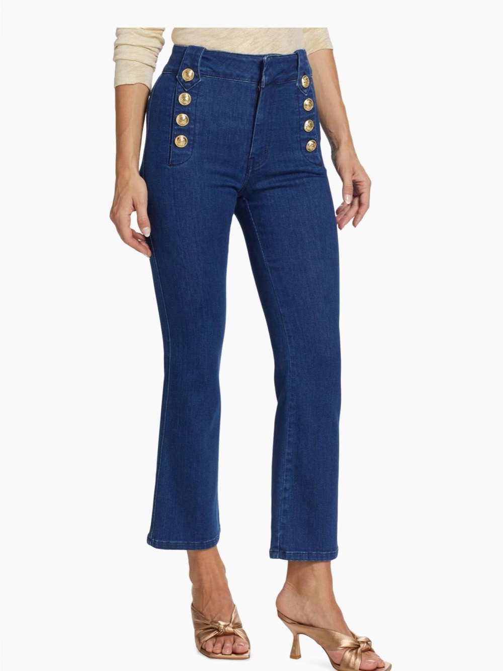 Derek Lam 10 Crosby Robertson Cropped Flare Jeans